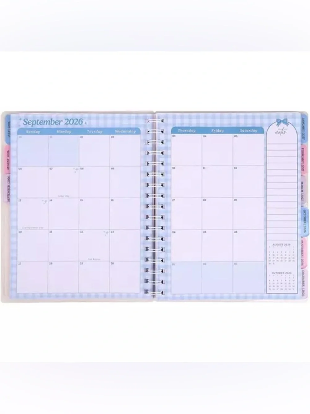 Sweet Bows Weekly Academic Planner 2026-2027